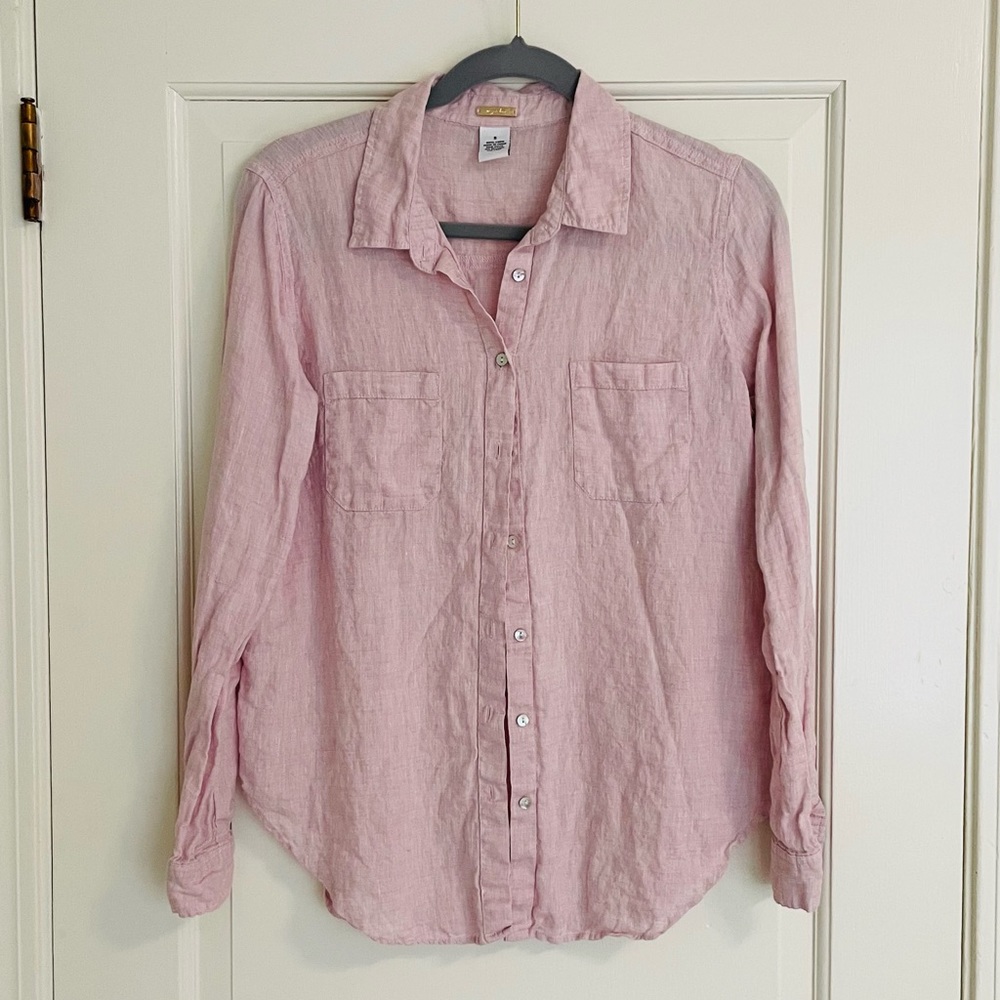 Magaschoni linen button down shirt